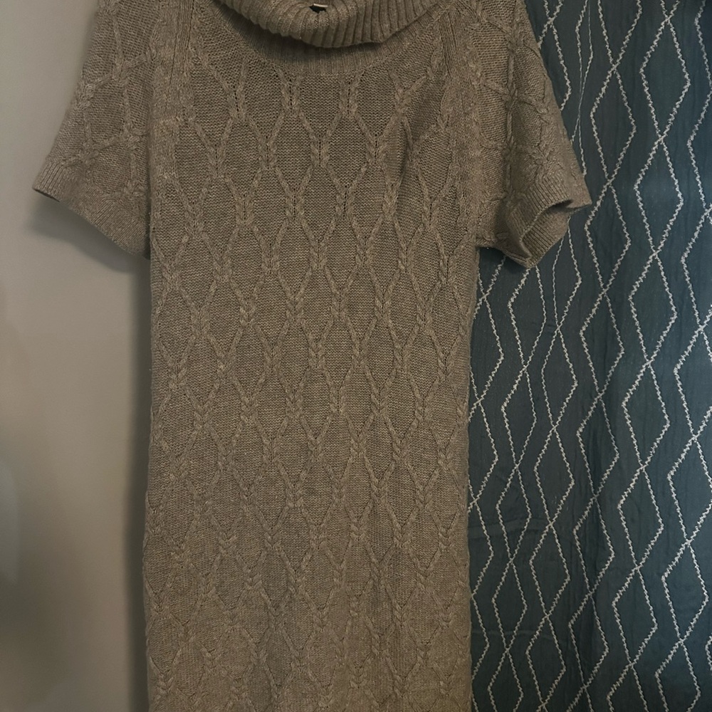 Cozy Knit Cowl Neck Dress